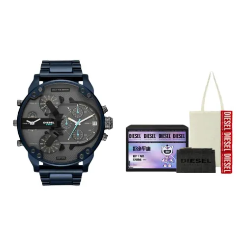 DIESEL MR. DADDY Armor Series Наручные часы Кварцевый механизм Нержавеющая сталь Ремень Черный циферблат Мужские часы