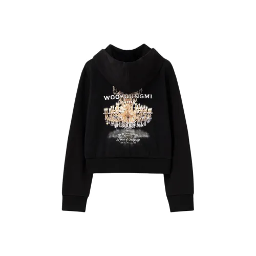 WOOYOUNGMI FW25 Chandelier Graphic Толстовка Толстовка Женские