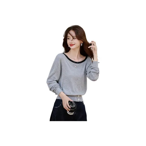 SHANGJING Серый Женский Трикотаж