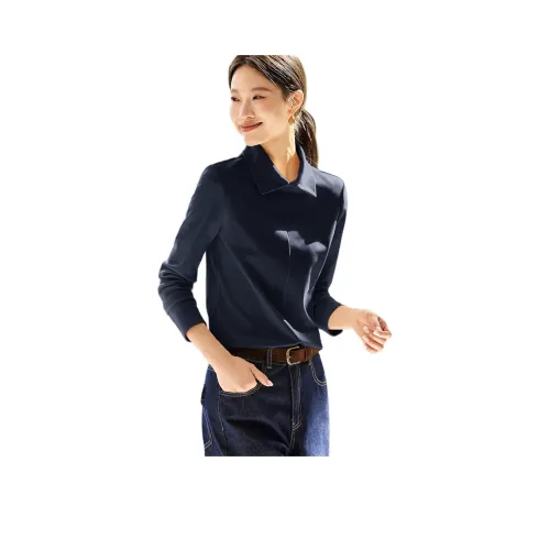 MOHANYIMEI Темно-синие женские рубашки