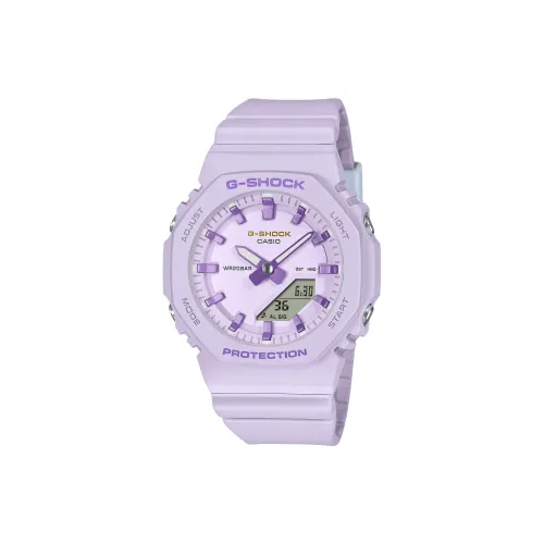 CASIO G SHOCK Collection Кварцевый механизм Смольный ремешок Часы для женщин Фиолетовый циферблат часов