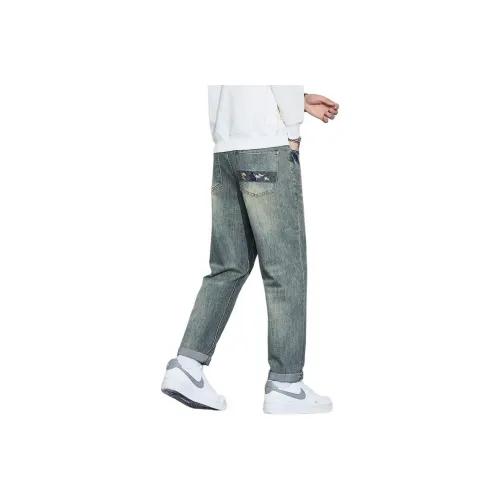 CHAORENBANG Винтажные синие унисекс джинсы