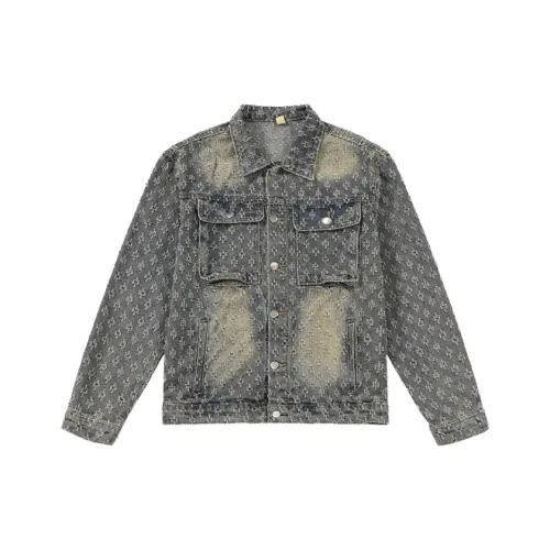 THINGYLAB Желтый Грязь Мужская Джинсовая Куртка