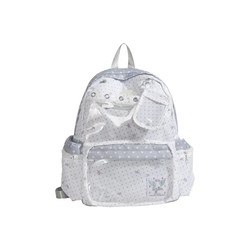 CREAM BEAR Нейлоновый рюкзак стандартный для подростков белый розовый черный