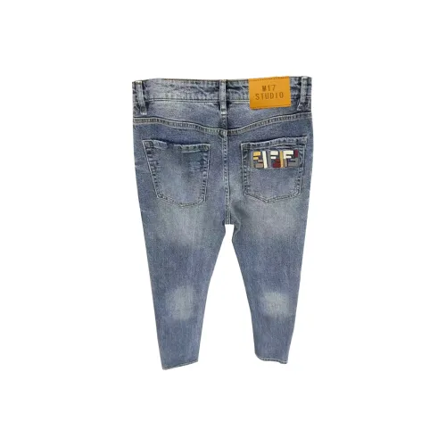 M17 STUDIO Синий [Нет Логотипа] Унисекс Джинсы