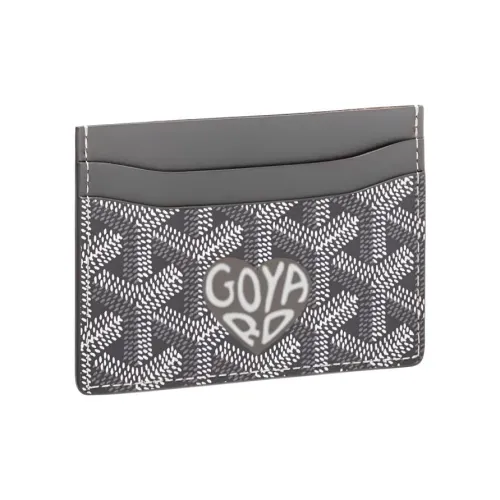 GOYARD Saint Sulpice Холст с кожей Собака's Teeth Картхолдер Картхолдер Унисекс Серый Серый Маленькое сердце