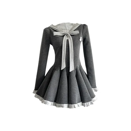 GORGEOUSIDEA Длинное платье с длинными рукавами женское