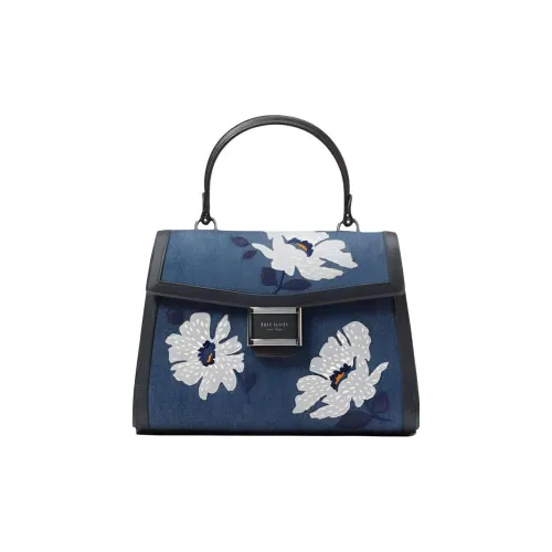 Kate Spade Katy Деним Сумка через плечо Сумка среднего размера Женская Зимняя Ночная Многоцветная