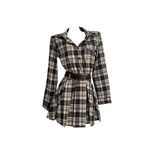 GRAYISMOON Длинное платье с длинными рукавами женское