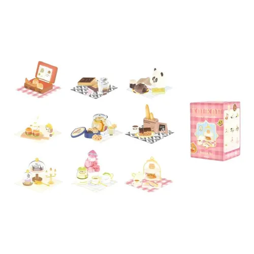 POP MART POP MART IP Leisurely Afternoon Tea Collection Фигурка Оборудование Слепые коробки 1 Mystery Коробка Целая коробка OF 9 шт