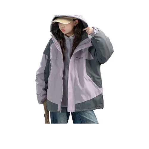 YOUMIWU Серый и Фиолетовый [с подкладкой] Топы для школьного возраста