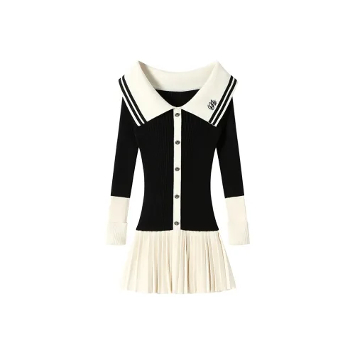 ANDREA MARTIN Длинное платье с длинными рукавами женское