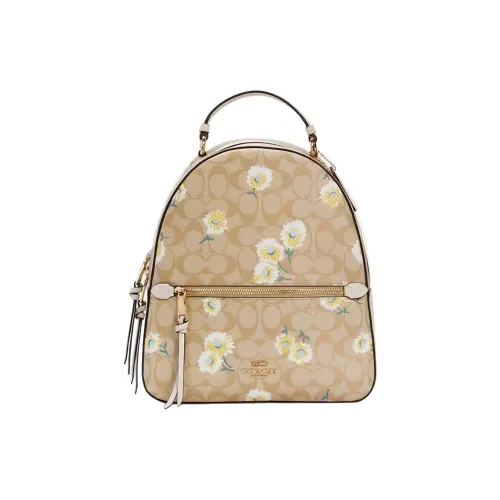 COACH Jordyn Холст и Кожа Рюкзак Женские Хаки с Монограммой