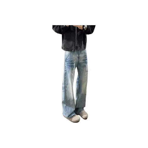 CARE NOTE Синий Унисекс Джинсы