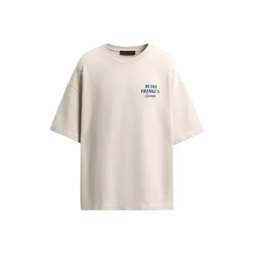 ZARA Айвори Мужская T-рубашка