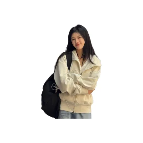 HAPG Jing Городской Песочно-Серый Универсальное Пальто Женские Куртки