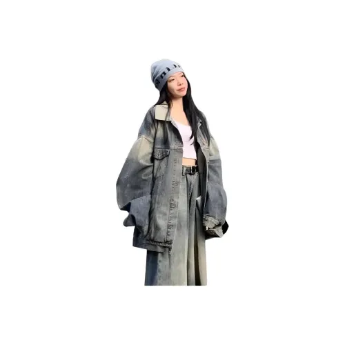 HAPG Винтажный синий Женский Куртка