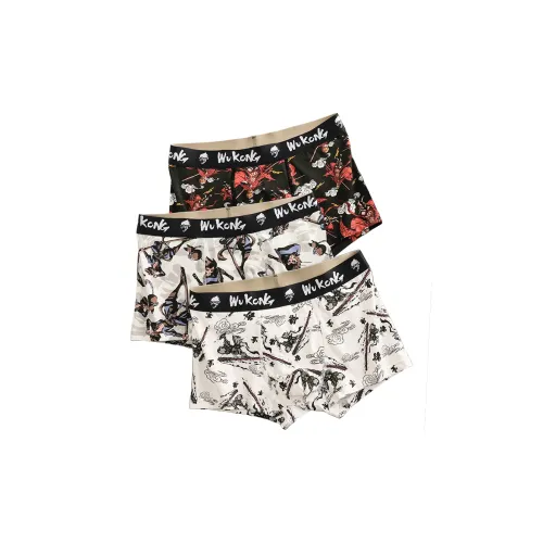 ONE MORE＊ 3 пачки Wukong Черный Wu Пустой Wukong Серый Мужские боксер-шорты