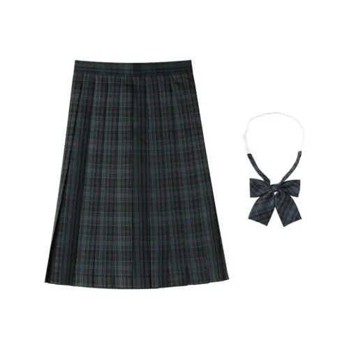 Sato Supun Морская трава Платье-миди + Боксер Галстуки-бабочки Женская Униформа