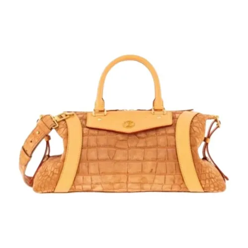 LOUIS VUITTON Съемный регулируемый плечевой ремень сумка женская коричнево-желтая