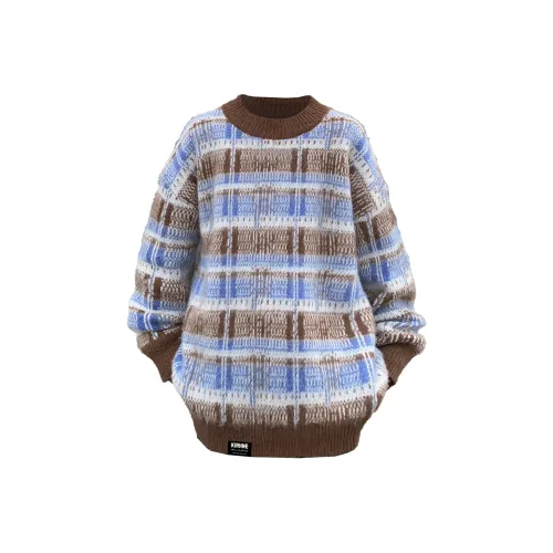 KIRHNE Синий Коричневый Унисекс Трикотаж