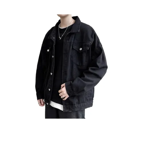 THINGYLAB Черный Мужской Джинсовый Куртка