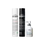 Трехкомпонентный комплект: Спрей для линии волос 50 мл + Активный шампунь 250 мл + Очищающий шампунь 250 мл