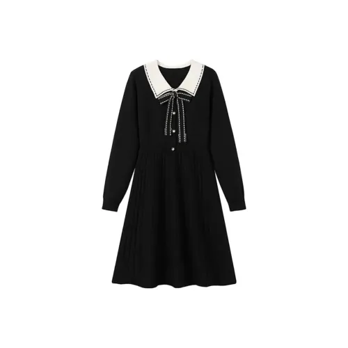 Incolore Длинное платье с длинными рукавами женское