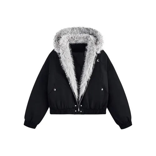 LINGSHI Черный Унисекс Пуховики