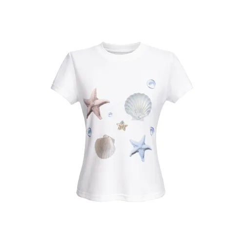 Date on Sunday Белый Женские T-рубашки