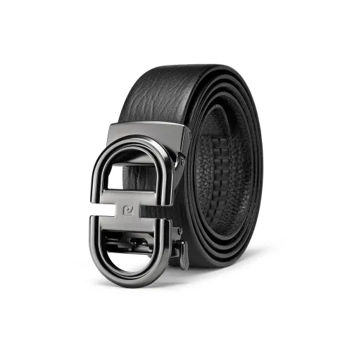 PIERRE CARDIN Ремни из крупнозернистой текстуры коровьей кожи Мужской Черный 3,45CM