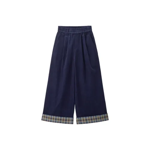 Giordano 06 Темно-синий Синий Женские Повседневные Штаны