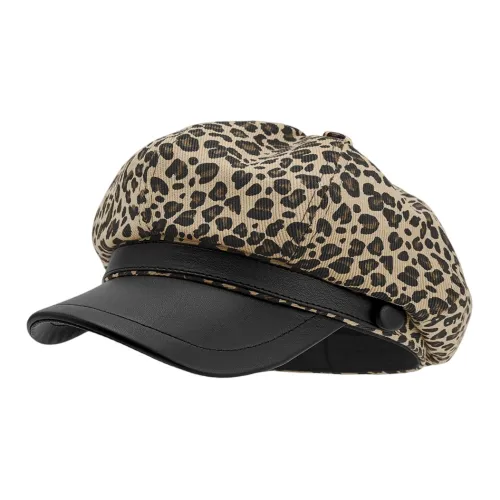 FREE RABBITⅡ Модный Винтаж Леопард С принтом Универсальный Облегающий крой Береты Унисекс