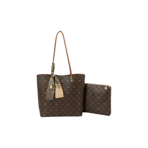 Debecca ПУ (полиуретан) Сумка-тоут Сумка через плечо Женская Кофейный и Коричневый Кофейный и Абрикос