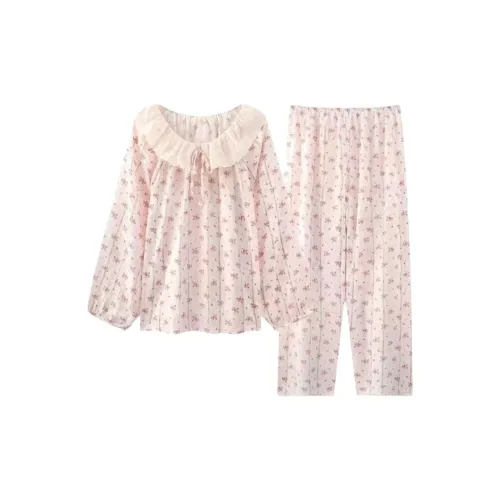 XIAFENYAN Розовый Женский Пижамный Комплект