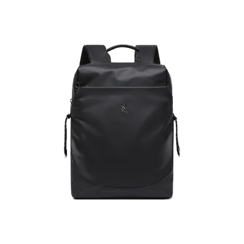 GYXX Рюкзак из искусственной кожи Унисекс Сияющий Черный Снег Лунный Белый