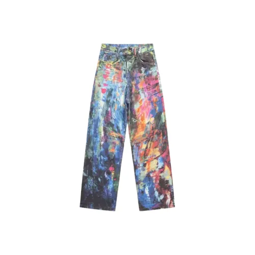 CAT'S PAW Синий Унисекс Джинсы