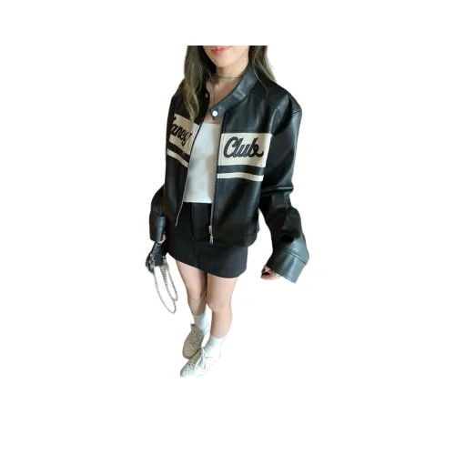 Amyway Черный Унисекс Кожаные куртки