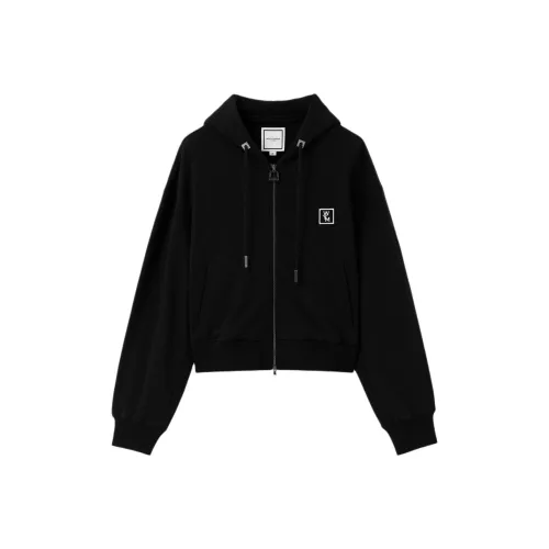 WOOYOUNGMI FW25 Back Logo С капюшоном ZIP UP Толстовка Женские