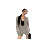 Светло-серый топ + шорты, двухкомпонентный комплект