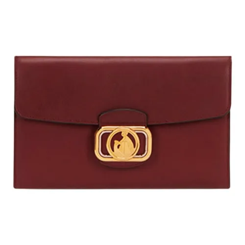 Lanvin Коровья кожа Лебедь Сумка Сумка через плечо Сумка через плечо Женская Бордовая