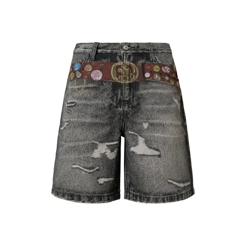 YADcrew Джинсовые шорты Унисекс Черный