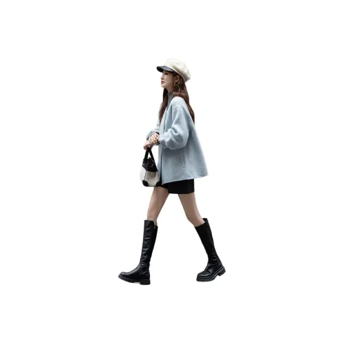 Dme Бирюзовый Синий Женское Пальто