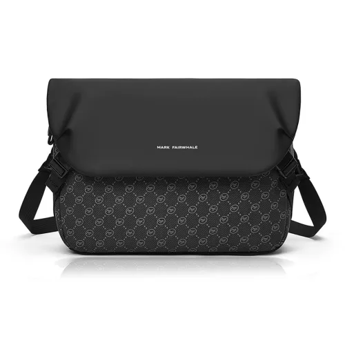 FAIRWHALE Сумка через плечо из синтетической кожи мужская черная