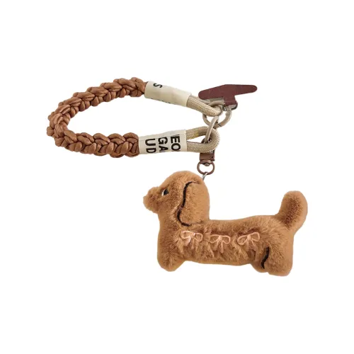 KEBO Cute Bowknot Puppy Plush Pendant 6 см High