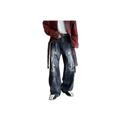 NVRFRGT Черные Унисекс Джинсы