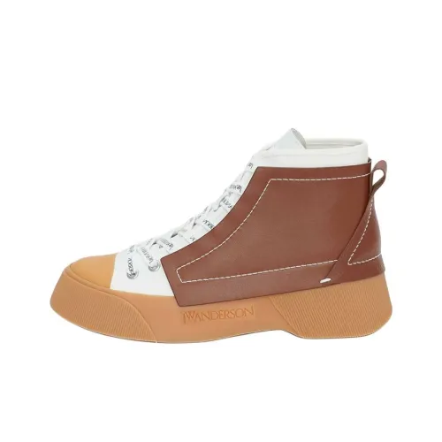 JW Anderson High Топ Стильный Скейтбординг Мужской Красный Коричневый