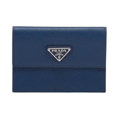 PRADA Saffiano кожа кошелек мужской темно-фиолетовый синий