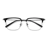 Черный металл Одиночная оправа + защита от синего света, 0 диоптрий