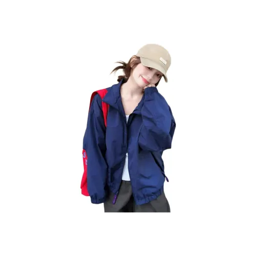 HAPG Темно-синий Весенний Осенний [с подкладкой] Женские Куртки